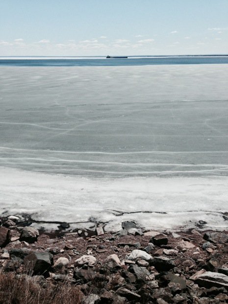 Late-April Ice in Duluth