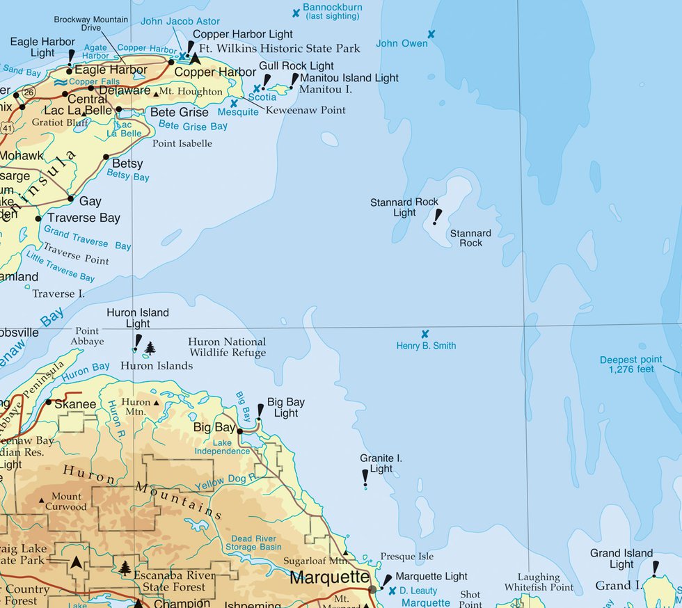 Lake Superior Depth Chart In Feet