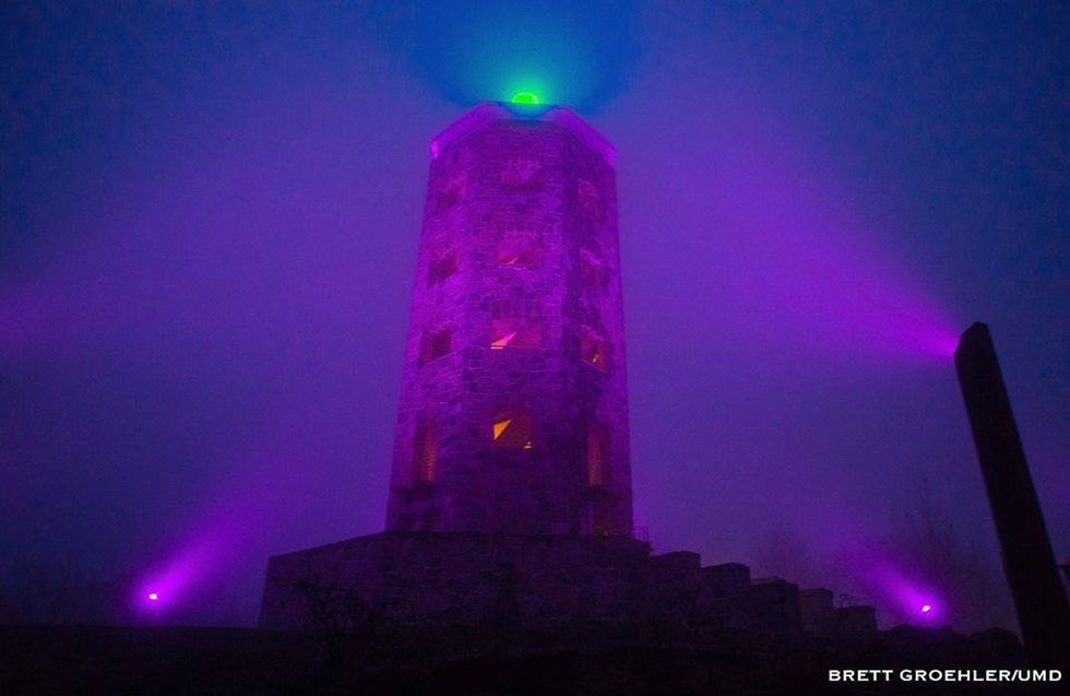 Enger Tower in Purple